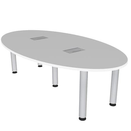 Skutchi Designs 45.25 in W, 84 in L, 29 in H, Engineered Wood Top, Grey H-OVL-4684-PT-01-EL